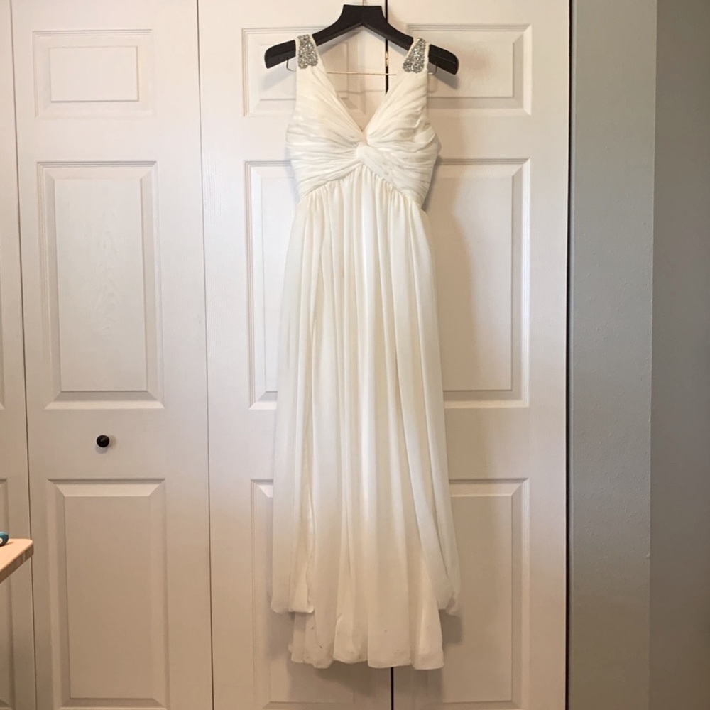White Floor Length Gown